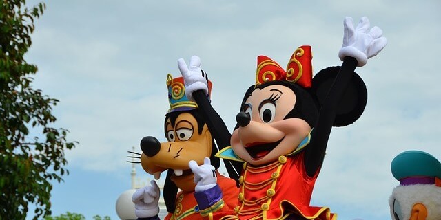 Goofy y Mickey en Disneyland