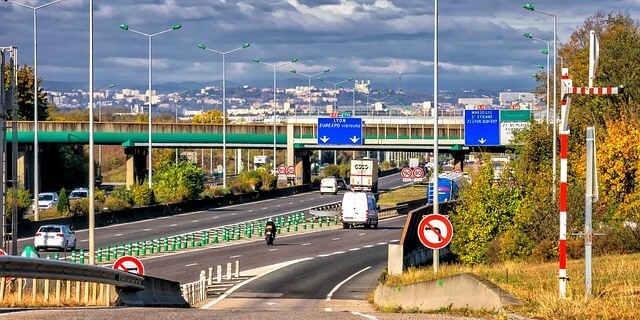 carreteras de Francia por la que los camioneros desplazados pagaban tasa para trabajar