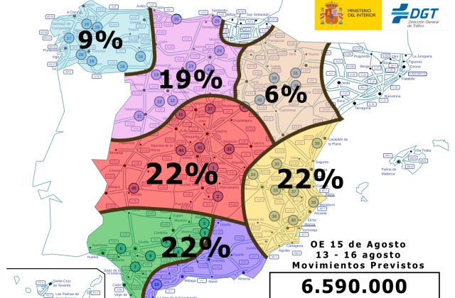 movimientos españoles puente del 15 agosto