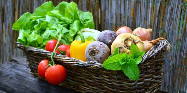 comida sana frutas y verduras