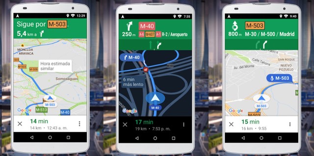 rutas de tráfico en Google Maps