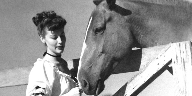 caballos con Ava Gardner