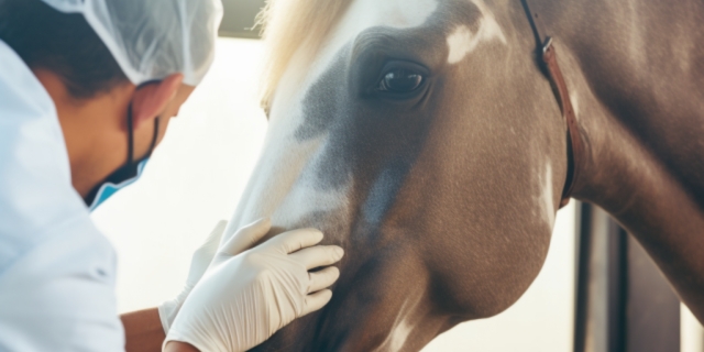 enfermedad congénita en un caballo