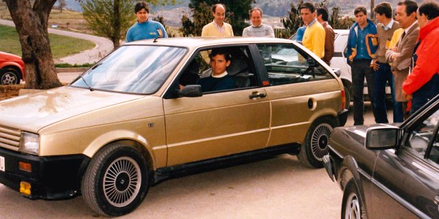 entrega del SEAT Ibiza VIP a Felipe VI en 1986